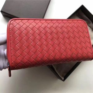 Bottega Veneta Zip Around Wallet Red